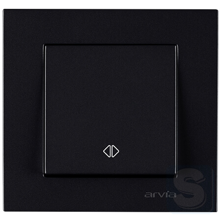 Вимикач одноклавішний Перехресний Arvia Electric KAREN Чорний (20 07 2000 214)